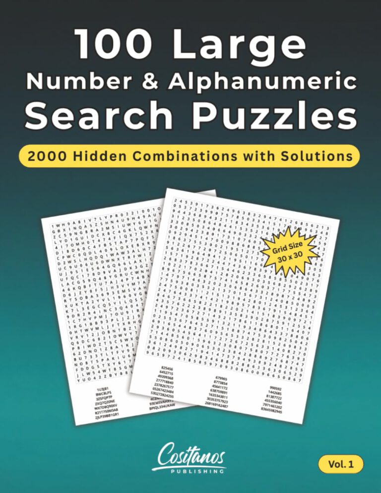 100 Large Number & Alphanumeric Search Puzzles
